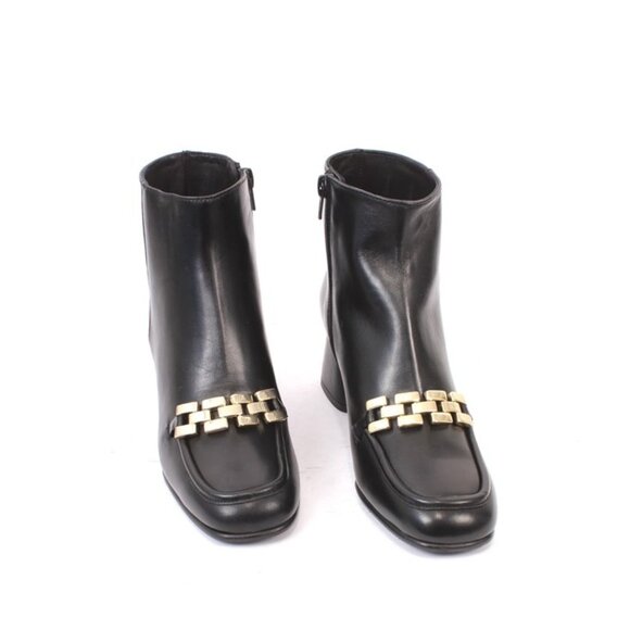 Luca Grossi 736 Black Leather Ankle Heel Boots - Picture 2 of 7